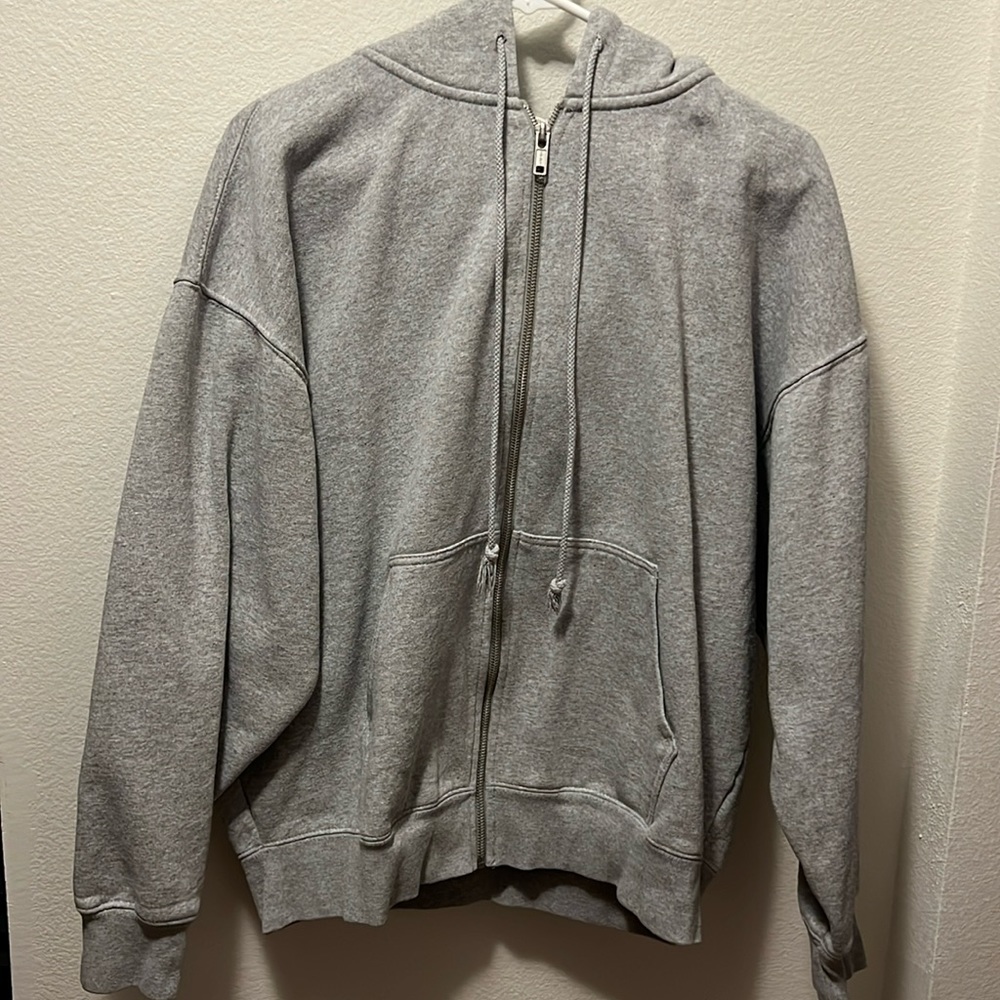 Grey zip up sweatshirt